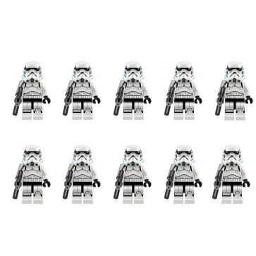 Stormtrooper Star Wars Brick Minifigure Custom Set 10 Pcs