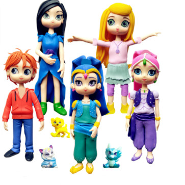 Shimmer Shine Collectible Figures Set - 8 pc