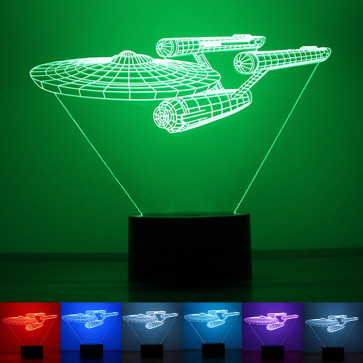 3D Optical Star Trek Enterprise Night Light
