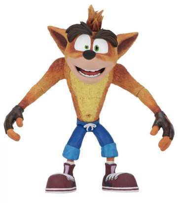 NECA Crash Bandicoot 7 Inches Scale Action Figure Deluxe Crash with Jet Board