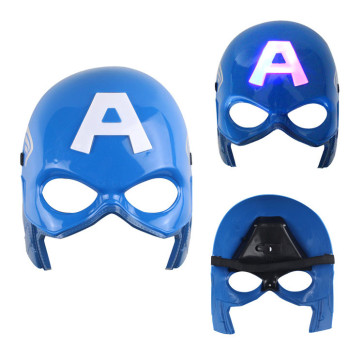 Kids Captain America Mask Half Helmet Light Up