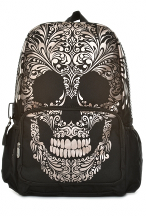 Mojo Backpacks Scroll Skull School Bag
