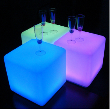 20cm 8” Outdoor LED Cordless Cube Chair Color Changing Light