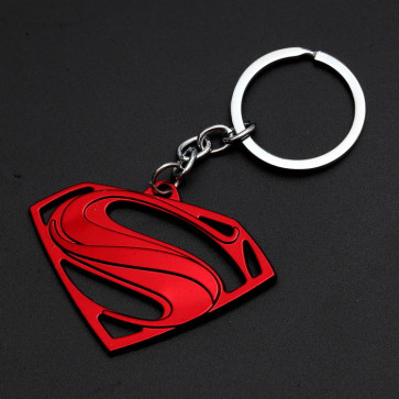 Superman Metallic Shield Logo Official Metal Keychain
