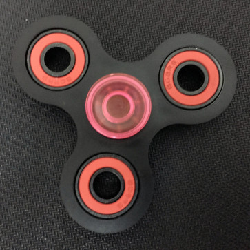 Hard Plastic Black Red Fidget Spinner