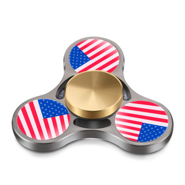 American Flag Metal Fidget Spinner
