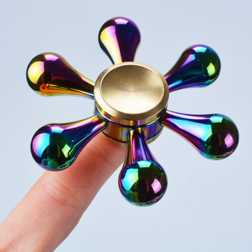 ATESSON Rainbow Molecule Fidget Spinner Toy Ultra Durable Stainless Steel Bearing High Speed Spins Precision Metal Hand Spinner