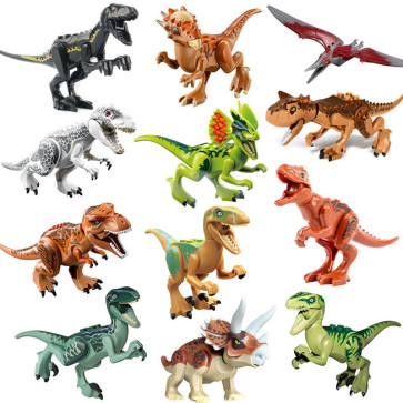 Dinosaurs Jurassic Brick Minifigure Custom Set 12 Pcs