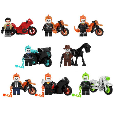 Ghost Rider From Marvel Brick Minifigure Custom Set 8 Pcs