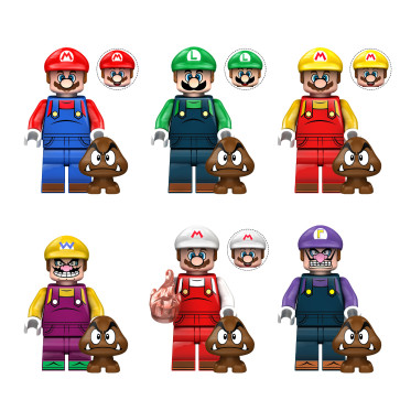 Super Mario Brick Minifigure Set 6 Pcs