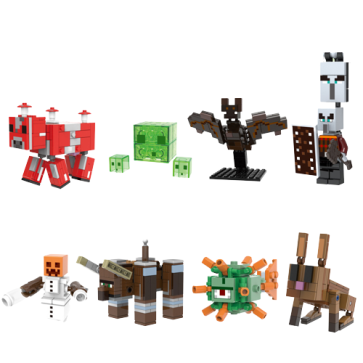 Minecraft Mobs Brick Minifigure Custom Set 8 Pcs