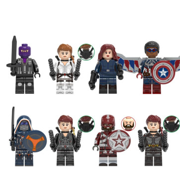 Black Widow From Marvel Brick Minifigure Custom Set 8 Pcs