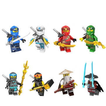 Ninjago Brick Minifigure Custom Set 8 Pcs