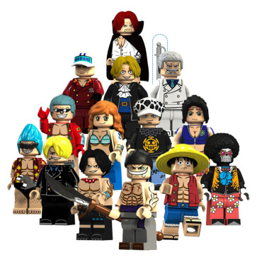One Piece Brick Minifigure Custom Set 14 Pcs