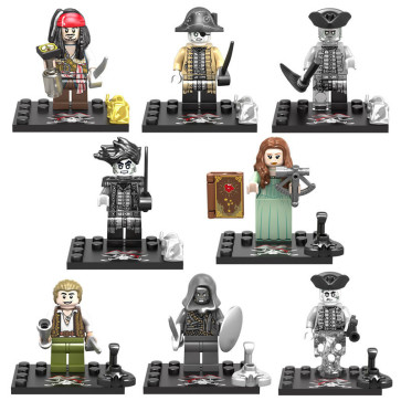 Pirates Of The Caribbean Brick Minifigure Custom Set C With 8 Pcs