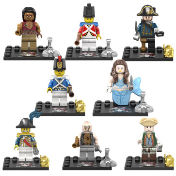 Pirates Of The Caribbean Brick Minifigure Custom Set D With 8 Pcs