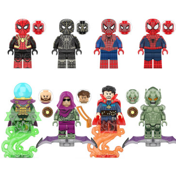 Marvel Spider Man Far From Home Brick Minifigure Set 8 Pcs