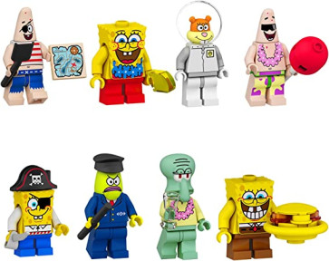 Spongebob Brick Minifigure Custom Set 9 Pcs
