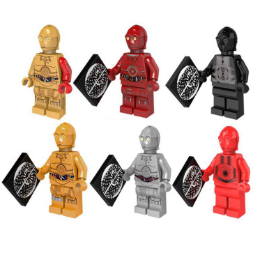 C-3PO Star Wars Brick Minifigure Custom Set 6 Pcs