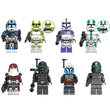 Clone Wars Star Wars Brick Minifigure Custom Set 8 Pcs