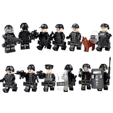 SWAT Brick Minifigure Custom Set 12 Pcs