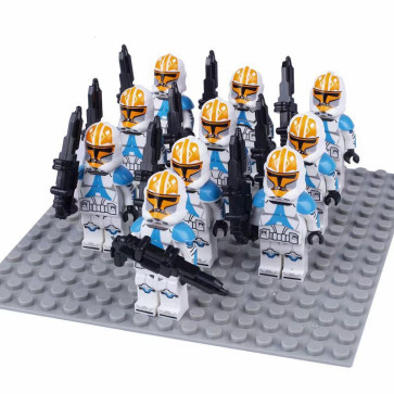 Ahsoka's Clone Trooper Star Wars Brick Minifigure Custom Set 10 Pcs