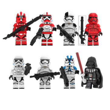 Darth Vader And Crops Trooper Guard Star Wars Brick Minifigure Custom Set 8 Pcs
