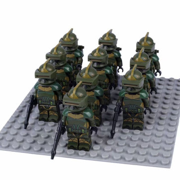 3291st Forest Combat Battalion Star Wars Brick Minifigure Custom Set 10 Pcs