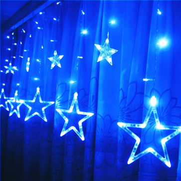 Star Shape LED Christmas Lights 2 Meteres 6.5 Feet - 12 Stars