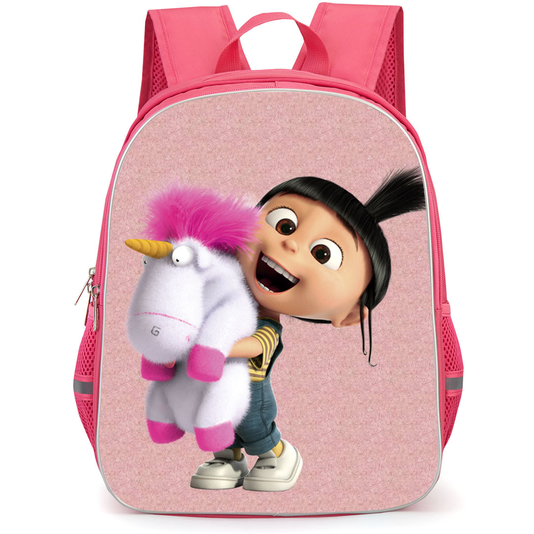 Minions Agnes Backpack StudentPack - Agnes Holding Unicorn Toy Movie Art