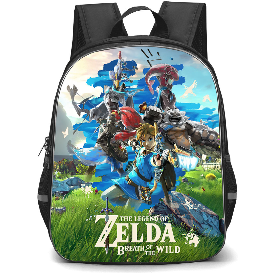 The Legend Of Zelda Backpack StudentPack - Breath Of The Wild Poster