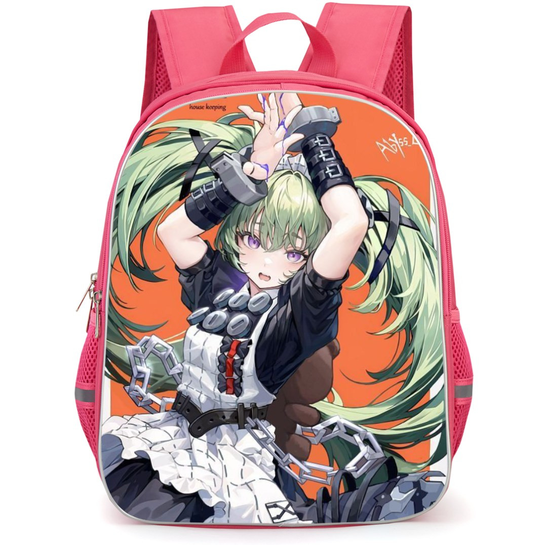 Zenless Zone Zero Corin Wickes Backpack StudentPack - Corin Wickes Portrait Orange Background