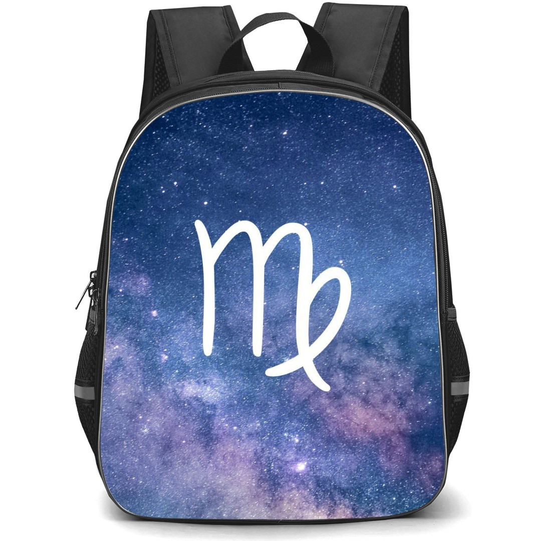 Zodiac Sign Virgo Backpack StudentPack - Virgo Sign On Galaxy Background
