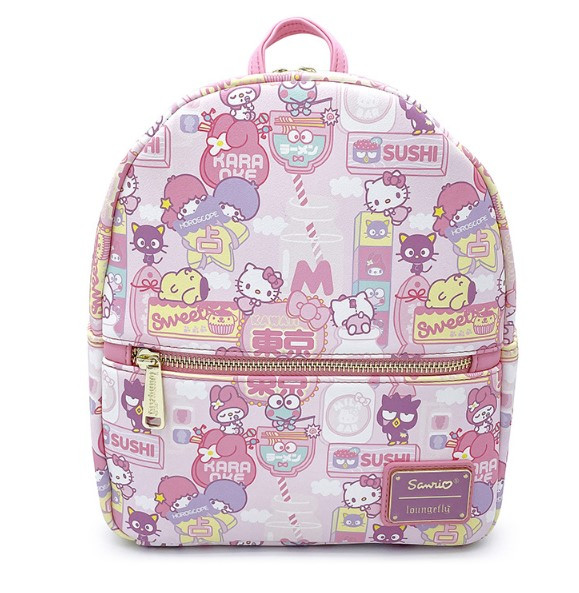 Sanrio Loungefly Mini Backpack - Pink Sanrio Characters Loungefly