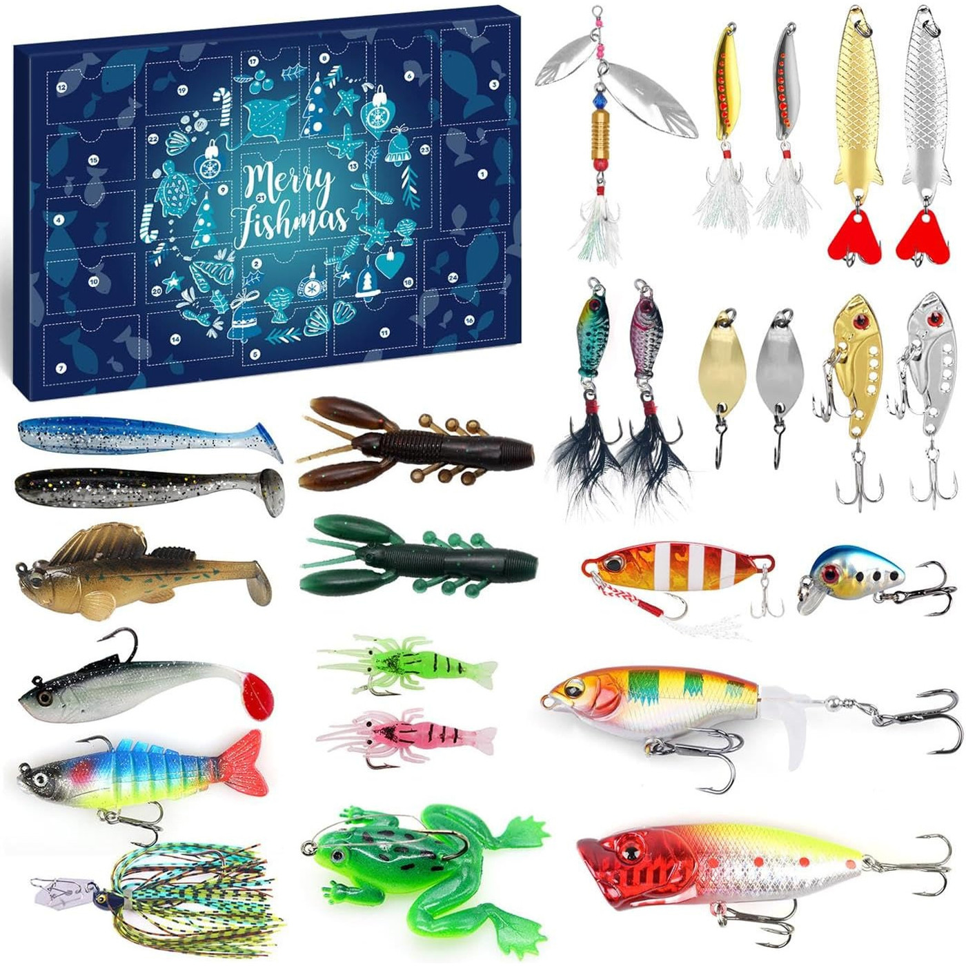 Fishing Lures Advent Calendar 2024 Christmas Countdown