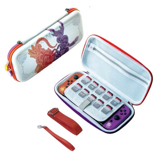 Pokemon Scarlet And Violet Theme Switch / Switch OLED And Card Pouch Holder Carrying Case
