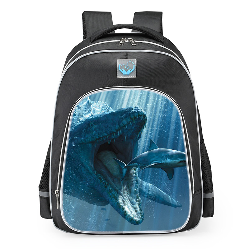 Smite Jurassic World Camp Cretaceous Mosasaurus School Backpack