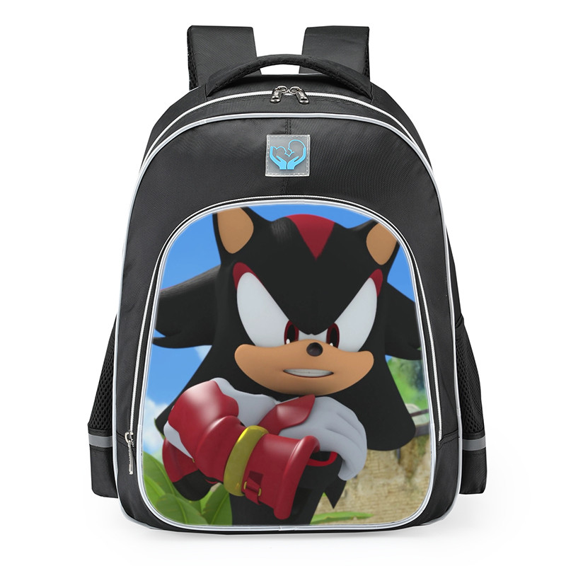 Sonic Dash Shadow The Hedgehog School Backpack