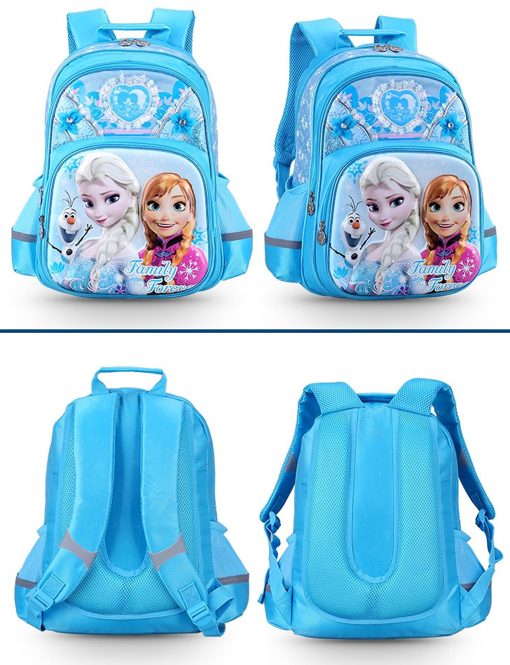 Frozen Elsa and Anna 3D Backpack, Ages 5 to 12, 17 inch