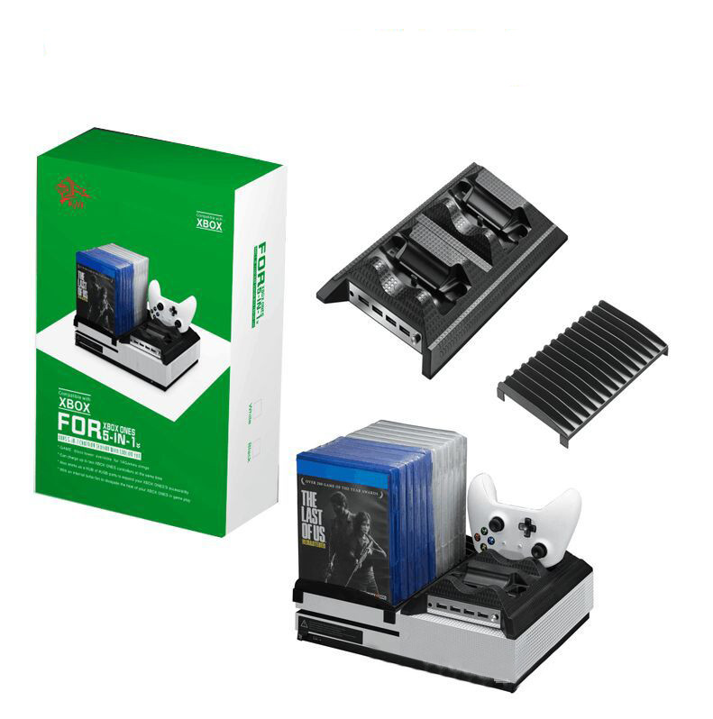 Xbox One Slim Storage Station With Controller Charging Docks and Game Holders