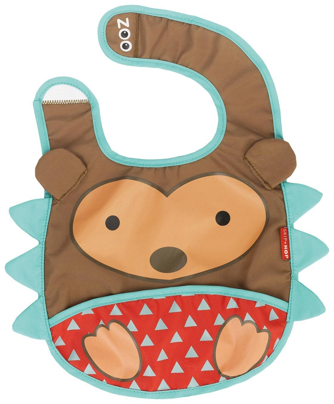 Skip Hop Zoo Tuck-Away Baby Bib Hedgehog