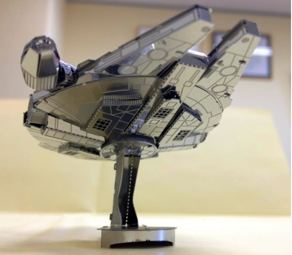 DIY 3D Stainless Steel Metal Puzzle Laser Cut-Star Wars Millennium Falcon Spaceship