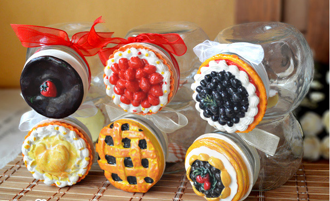 Cute Pie Top Candy Mason Jar 150ml 5oz