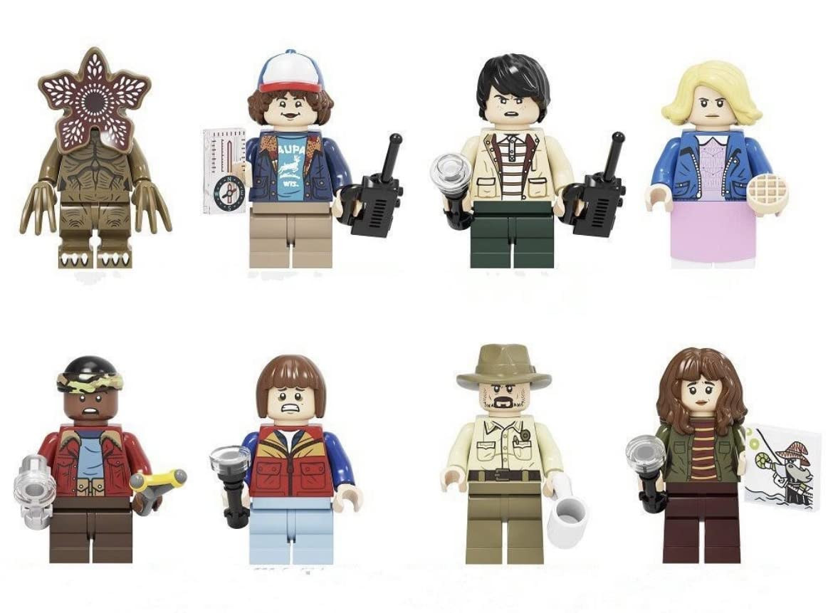 Stranger Things Characters Brick Minifigure Custom Set 8 Pcs