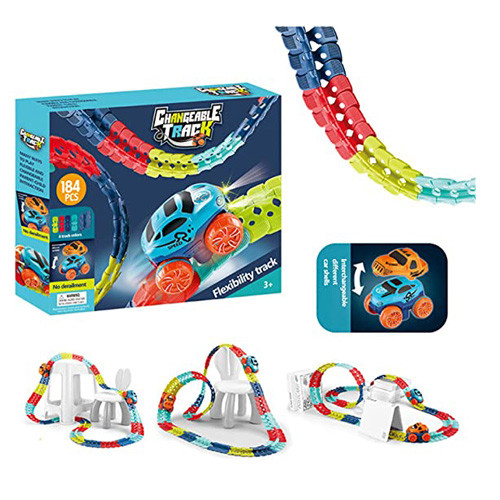 Anti Gravity Changeable Track Racing Car toy 184 Pcs Set