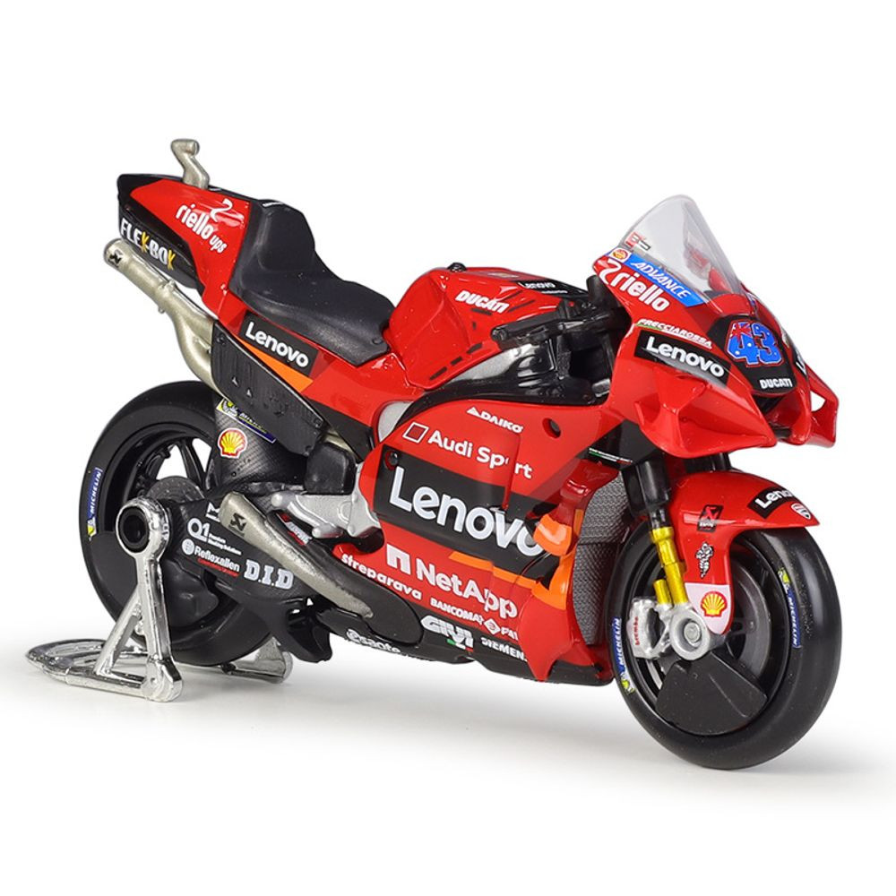 Ducati Lenovo Team #43 Jack Miller 2021 1:18 Die-cast Alloy Motorcycle Toy Car Model