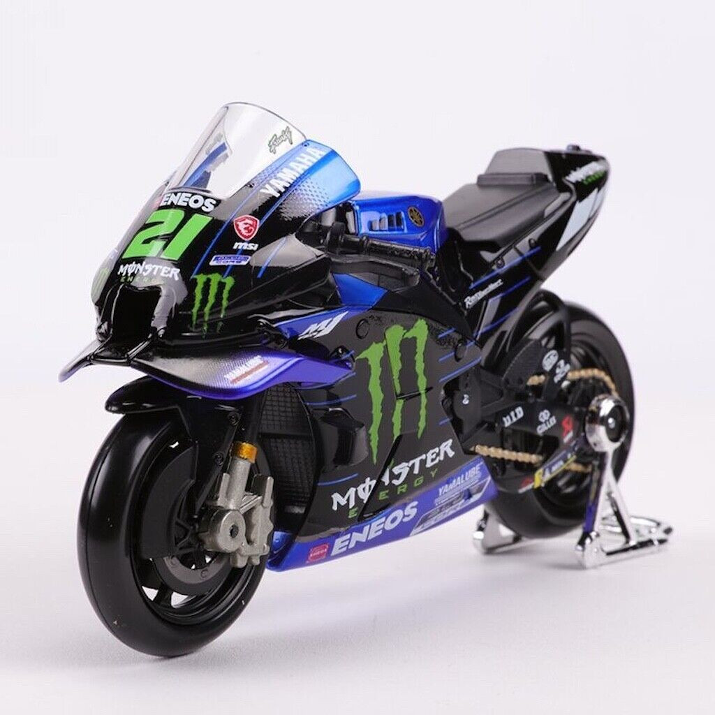 Yamaha Factory Racing Team #21 Franco Morbidelli 2022 1:18 Die-cast Alloy Motorcycle Toy Car Model