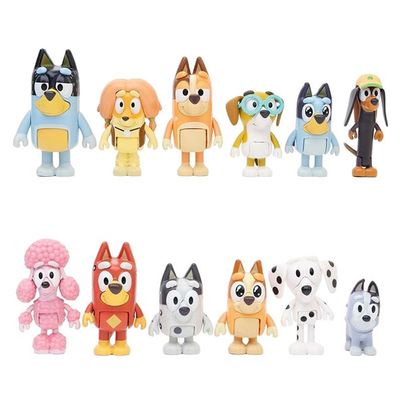 Bluey And Friends Figure Set 12 Pcs
