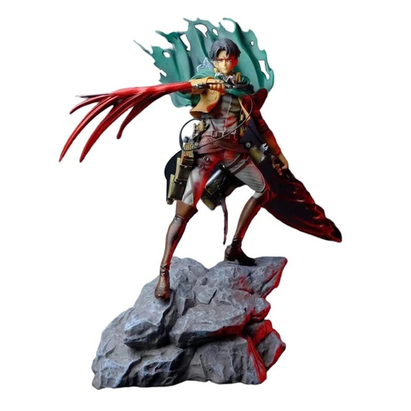 Attack On Titan Levi Battle Damaged GK Figure Statue