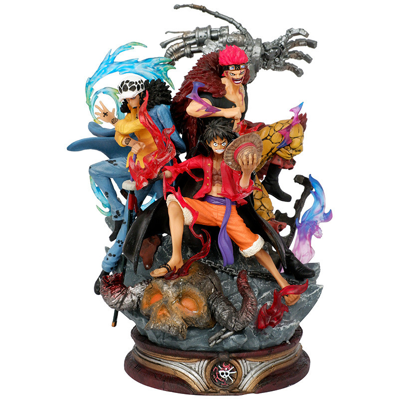 One Piece Luffy Eustass Kid Trafalgar Law GK Figure Statue